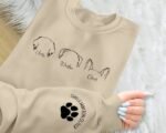 Personalised Dog Ears Cute Sweatshirt, Dog Mom Sweater