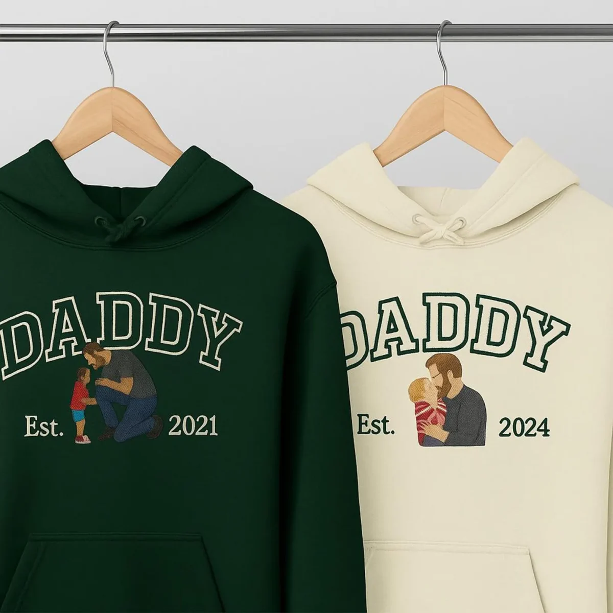 Customized Dad Hoodie with Photo - Image 2