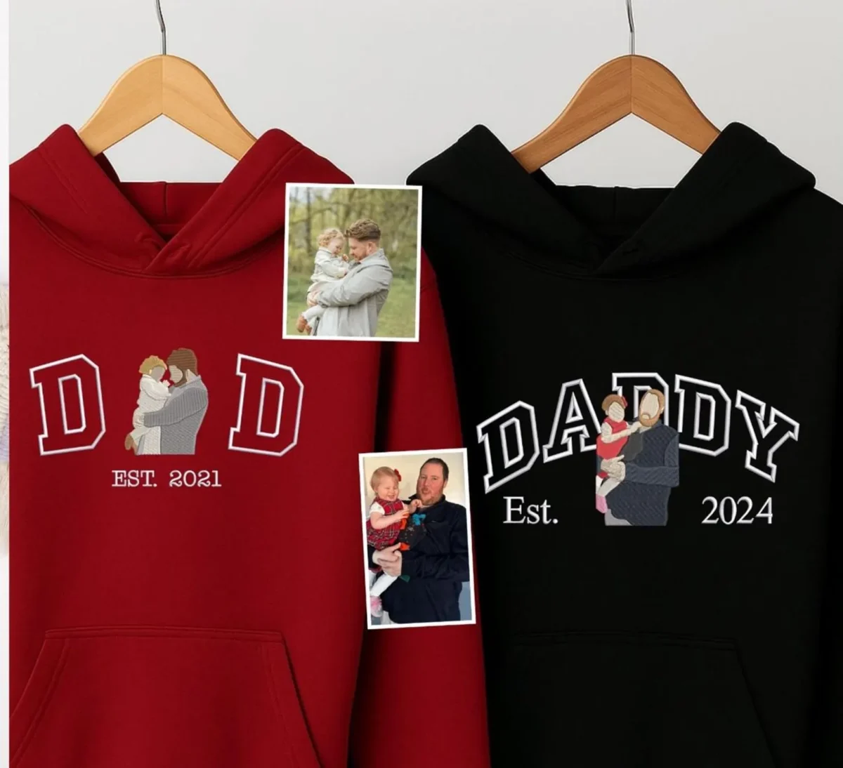 Customized Dad Hoodie with Photo - Image 3