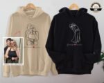 Personalised Photo Sketch Printed Hoodie For Couples - Image 5