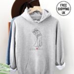 Personalised Photo Sketch Printed Hoodie For Couples