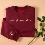 Custom Est Date Mama Crewneck Sweatshirt