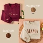 Custom Est Date Mama Crewneck Sweatshirt - Image 3