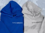 Roman Numeral Embroidered Matching Hoodie - Image 4