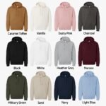 Roman Numeral Embroidered Matching Hoodie For Couples - Image 7