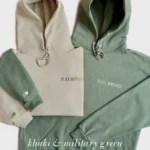 Roman Numeral Embroidered Matching Hoodie For Couples - Image 6