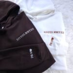 Custom Embroidered Roman Numeral Hoodie • Couples Gift • - Image 2