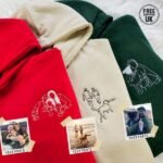 Premium Custom Embroidered Sketch Photo Hoodie - Image 2