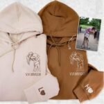 Premium Custom Embroidered Sketch Photo Hoodie - Image 5