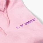 Embroidered Roman Numeral Matching Hoodie • Couple Gift - Image 4