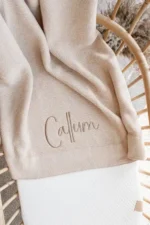 Personalized Baby Knit Blanket, Embroidered Baby Name Blanket - Image 5