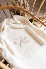 Personalized Baby Knit Blanket, Embroidered Baby Name Blanket - Image 4