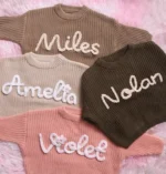 Hand Embroidered Kids Name Sweater - Image 3