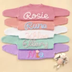 Hand Embroidered Kids Name Sweater - Image 4